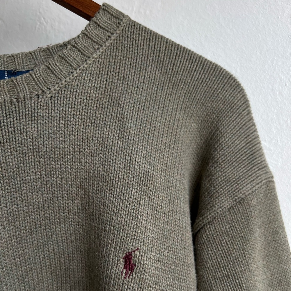 Polo by Ralph Lauren Vintage Cotton Crewneck Knit Pullover Sweater Size XXL